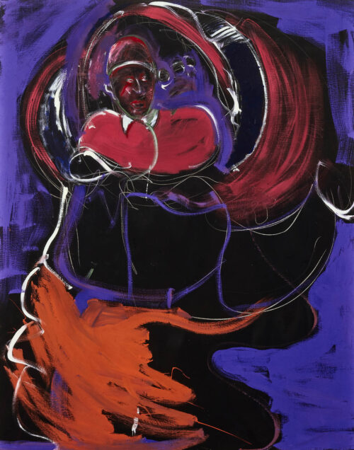 1984<br>' Cardinale '<br>pittura industriale, tempera, olio, gessetto su tela<br>cm 160x130