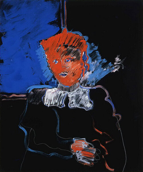 1984<br>pittura industriale, tempera, gessetto su tela<br> cm 120x100