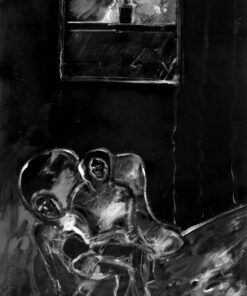 1984<br>Pietà Rondanini<br>pittura industriale, tempera, gessetto su tela<br>cm 120x80