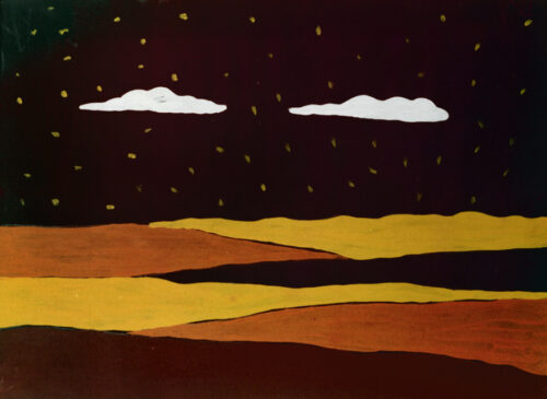 1984<br>pittura industriale, tempera, gessetto su tela<br>cm 60x80