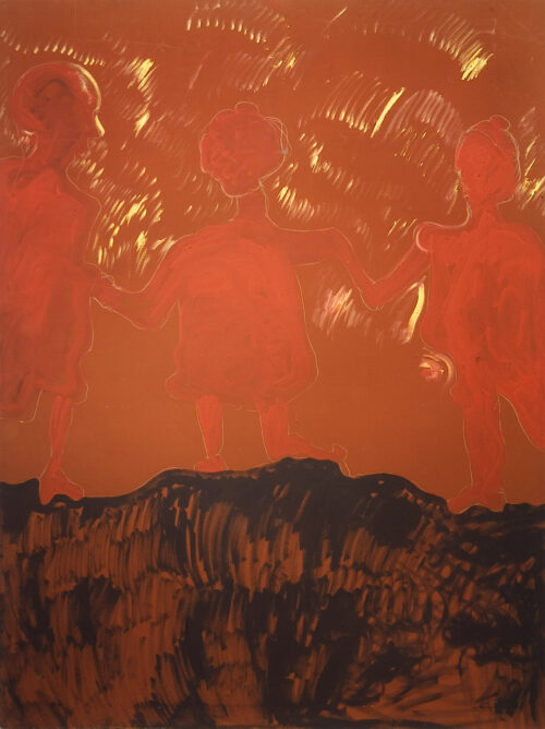 1984<br>pittura industriale, tempera, gessetto su tela<br> cm 150x200