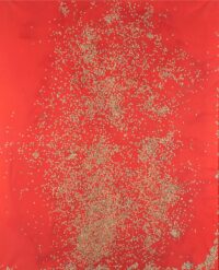 1984<br>pittura industriale, coriandoli su tela, cellophane<br>cm 160x130