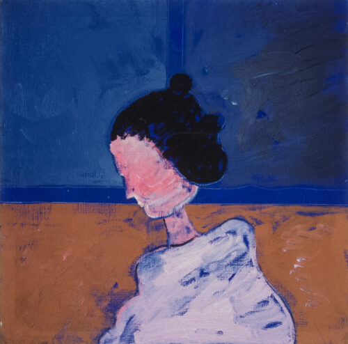 1984<br> pittura industriale, tempera, gessetto su tela<br> cm 80x80