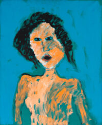 1984<br>pittura industriale, tempera, gessetto su tela<br> cm 100x80