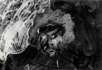 1984<br>Portarit of Queen Elisabeth<br> tempera e gessetto su tela<br> cm 70x100