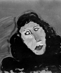 1984<br>Portrait to her majestie Queen Elisabeth<br>pittura industriale, tempera, pennarello su tela<br> cm 70x100