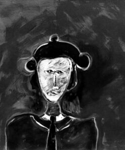 1984<br>Selfportrait<br>pittura industriale, tempera, gessetto su tela<br> cm 100x120