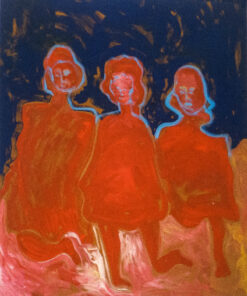 1984<br> pittura industriale, tempera, gessetto su tela<br> cm 160x130