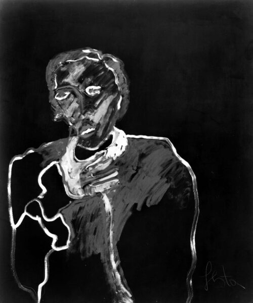 1984<br>pittura industriale, tempera, gessetto su tela<br> cm 120x100