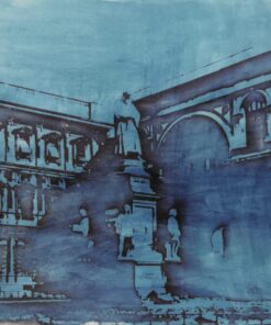 1984<br>pittura industriale, smalto alla anilina, fotografia emulsionata su tela<br>cm 80x100