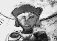 1984<br>pittura industriale, tempera, gessetto su tela<br> cm 50x70