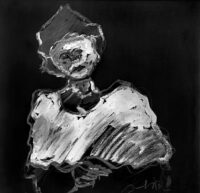 1984<br>pittura industriale, tempera, gessetto su tela<br> cm 70x70