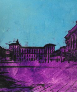 1984<br>pittura industriale, smalto alla anilina, fotografia emulsionata su tela<br> cm 50x70