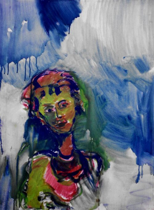 1985<br> pittura industriale e tempera su tela<br>cm 90x70