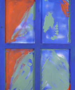 1985<br> New Realist, con simpatia a Bruno Ruggeri<br>tempera e telaio di legno su tela<br> cm 100x70