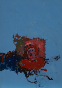 1985 30 aprile<br>pittura industriale e tempera su tela <br>cm 70x50