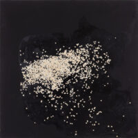 1985<br>n.119<br> pittura industriale, coriandoli su tela, cellophane<br>cm 100x100