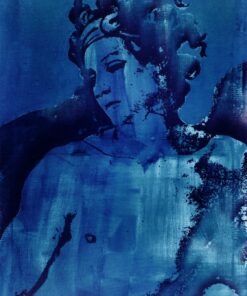 1985<br>pittura industriale, smalto alla anilina, fotografia emulsionata su tela<br> cm 100x70