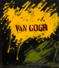 1985<br>pittura industriale, tempera, gessetto su tela<br>cm 80x70