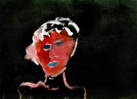 1985<br>pittura industriale, tempera, gessetto su tela<br> cm 60x80