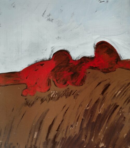 1985<br>' Polimorfo '<br>pittura industriale, tempera, gessetto su tela<br> cm 100x80