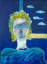 1985<br> pittura industriale e tempera su tela<br> cm 80x60