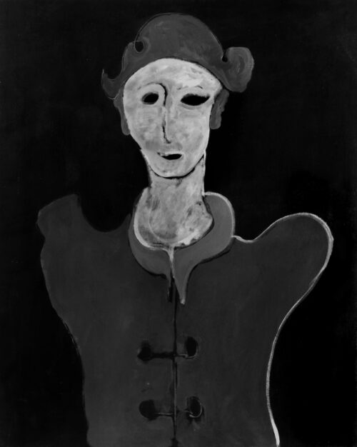 1986<br>pittura industriale, tempera, gessetto su tela<br> cm 100x80