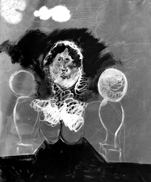 1986<br>pittura industriale, tempera, gessetto su tela<br> cm 160x130