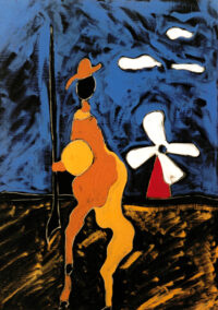 1986<br>pittura industriale, tempera, gessetto su tela<br>cm 70x50