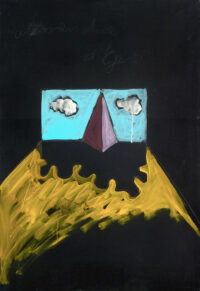 1986 <br>Alessandria d'Egitto<br> pittura industriale, tempera, gessetto su tela<br> cm 70x100