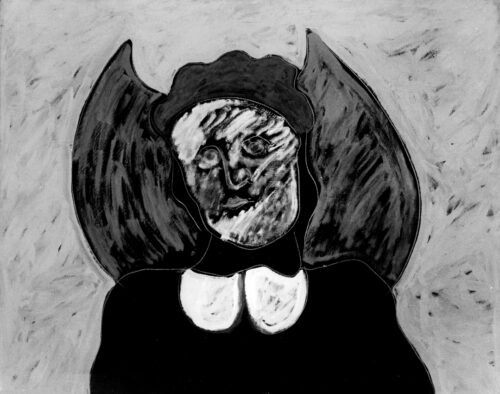 1986<br>pittura industriale, tempera, gessetto su tela<br>cm 80x100