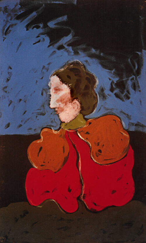 1986<br>pittura industriale, tempera, gessetto su tela<br>cm 80x50