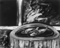 1986<br>pittura industriale, tempera, gessetto su tela<br> cm 80x100