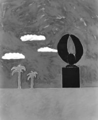 1986<br>pittura industriale, tempera, gessetto su tela<br> cm 120x100