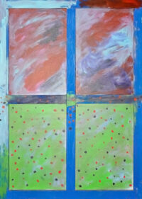 1986<br>tempera e telaio in legno su tela<br> cm 100x70