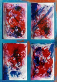 1986<br>tempera e telaio di legno su tela<br>cm 100x70