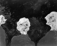 1986<br>pittura industriale, tempera, gessetto su tela<br> cm 100x120