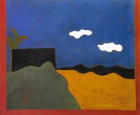 1986<br>Falconara marittima<br>pittura industriale, tempera, gessetto su tela<br> cm 100x120