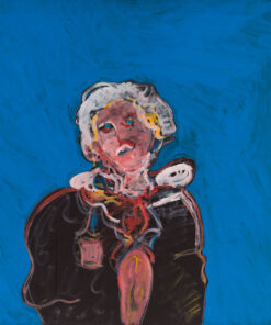 1986<br>pittura industriale, tempera, gessetto su tela<br> cm 100x100