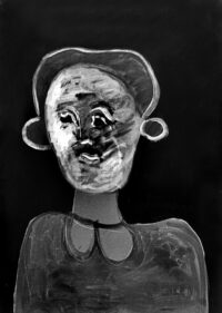 1986<br> pittura industriale, tempera, gessetto su tela<br> cm 80x60