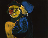 1986<br>pittura industriale, tempera, gessetto su tela<br> cm 80x100