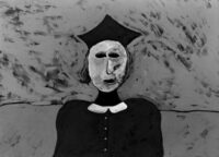 1986<br>pittura industriale, tempera, gessetto su tela<br> cm 80x110