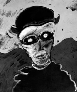 1986<br>Ritratto di Max<br>pittura industriale, tempera,  gessetto su tela<br> cm 50x60