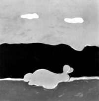 1986<br>pittura industriale, tempera, gessetto su tela<br> cm 80x60