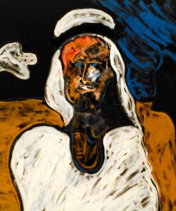 1986<br> pittura industriale, tempera, gessetto su tela<br> cm 80x100