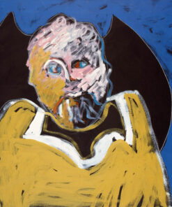 1986<br> Per Giorgio Franchetti<br> pittura industriale, tempera, matita su tela<br> cm 80x100