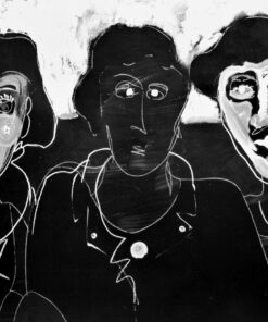 1986<br> N. 5<br>pittura industriale, tempera, gessetto su tela<br> cm 70x100