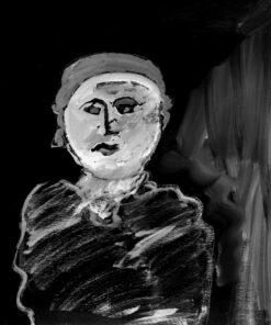 1986<br>' Cardinale '<br>pittura industriale, tempera, gessetto su tela<br> cm 70x70