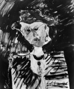 1986<br> Ritratto di Henry Ford<br>pittura industriale, tempera, grafite su tela<br> cm 100x80