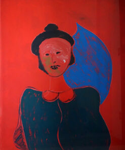 1986 XXIII, VII<br>Angelo<br>pittura industriale, tempera, gessetto su tela<br> cm 100x120